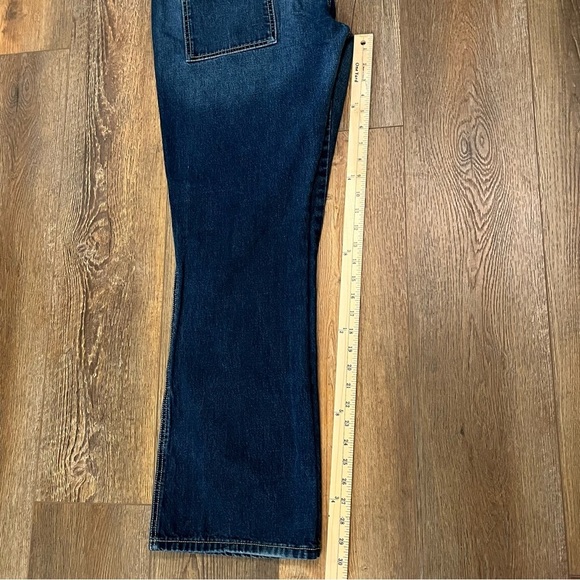 LEVIS Outback Demi Boot Cut Jeans WOMENS 14M 33x30 Blue Denim Dark Gradient Wash - Picture 15 of 16